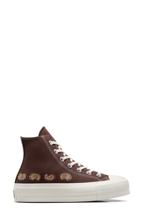Converse Chuck Taylor® All Star® 70 Lift High Top Platform Sneaker In Earth/egret/pink Sage