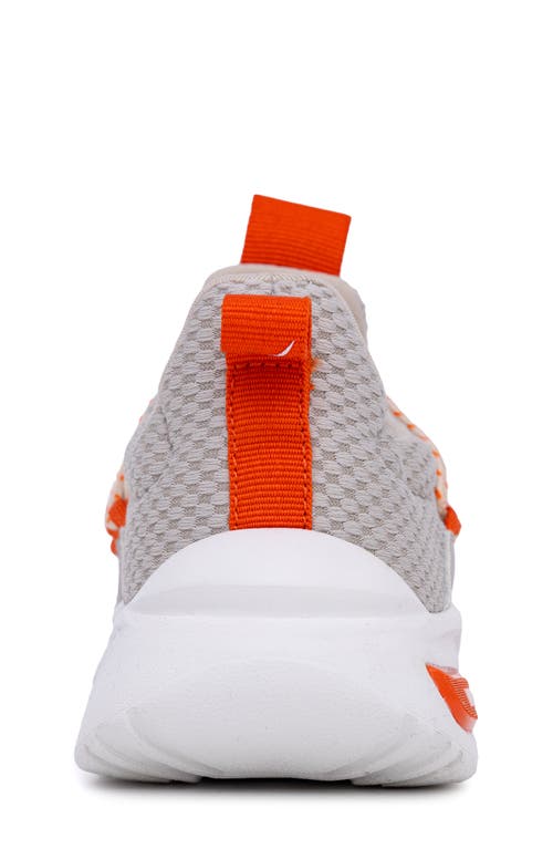 Shop Nautica Kids' Flex Knit Sneaker In Bone/orange