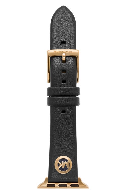 MICHAEL Michael Kors Leather Apple Watch® Band in Black