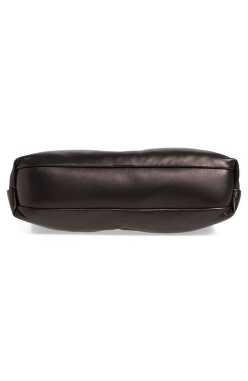 Maison Margiela Black Nappa Leather Small Glam Slam Hobo Shoulder Bag In Black