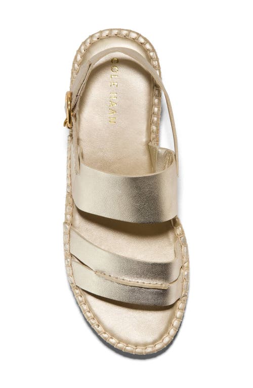 Cole Haan Cloudfeel Tilden Sandal In Soft Gold
