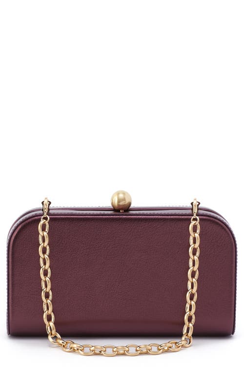 HOBO Lauren Leather Minaudière in Frosted Plum 