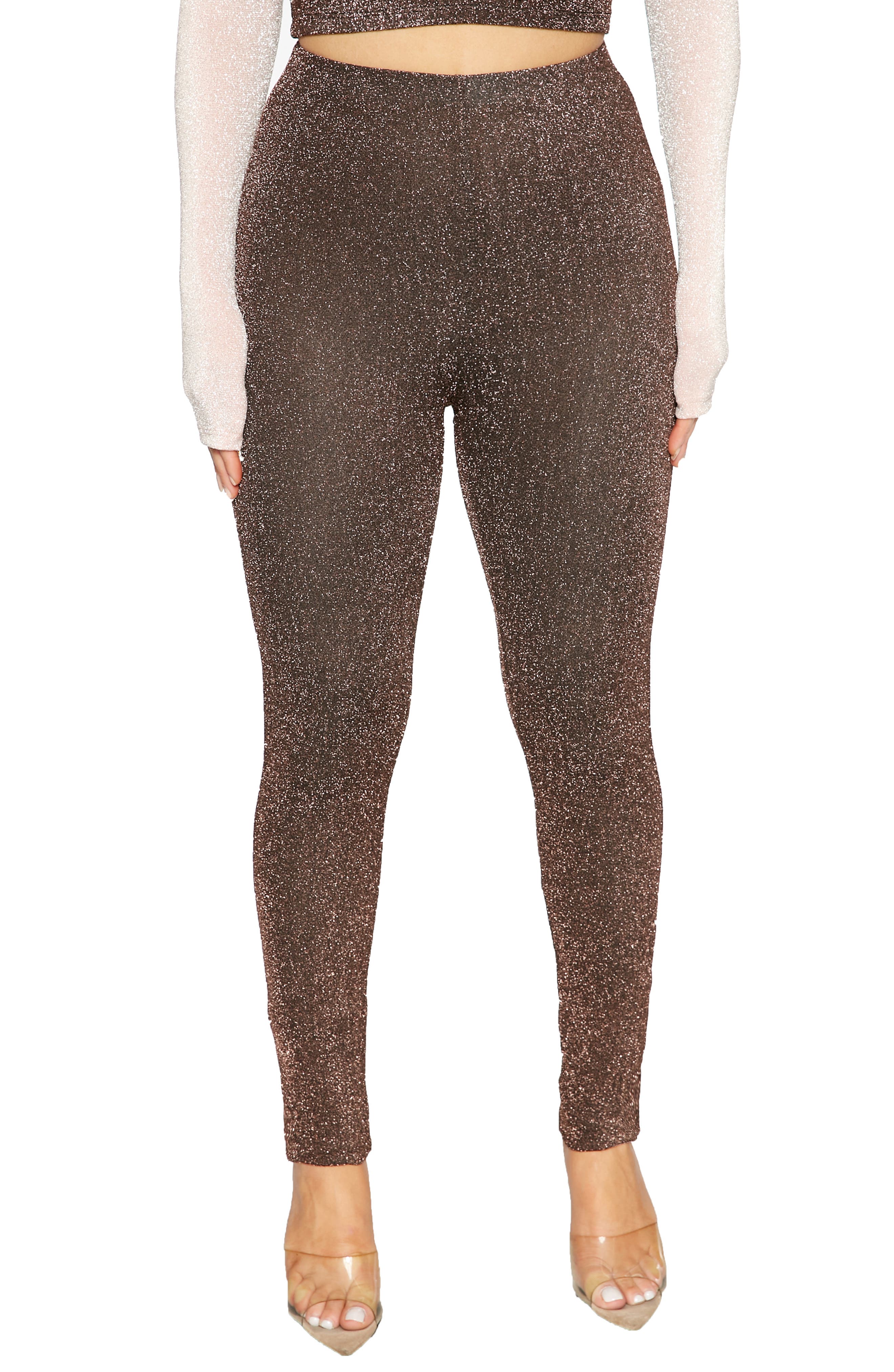 Naked Wardrobe Glitter High Waist 
