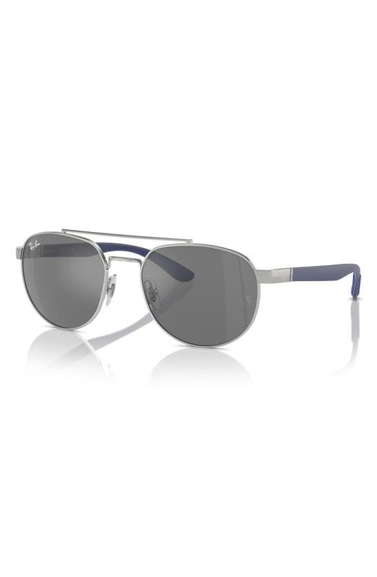 Shop Ray Ban Ray-ban 56mm Round Metal Sunglasses In Silver