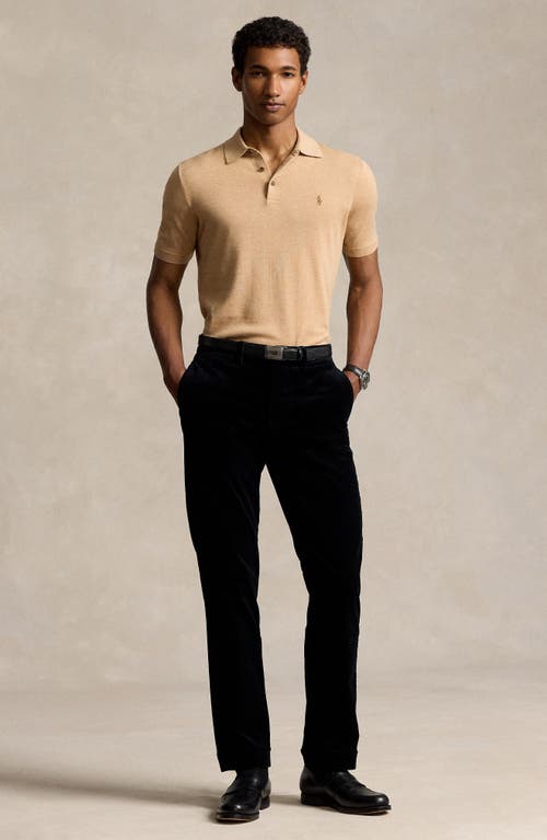 Shop Polo Ralph Lauren Cotton Polo In Camel Melange