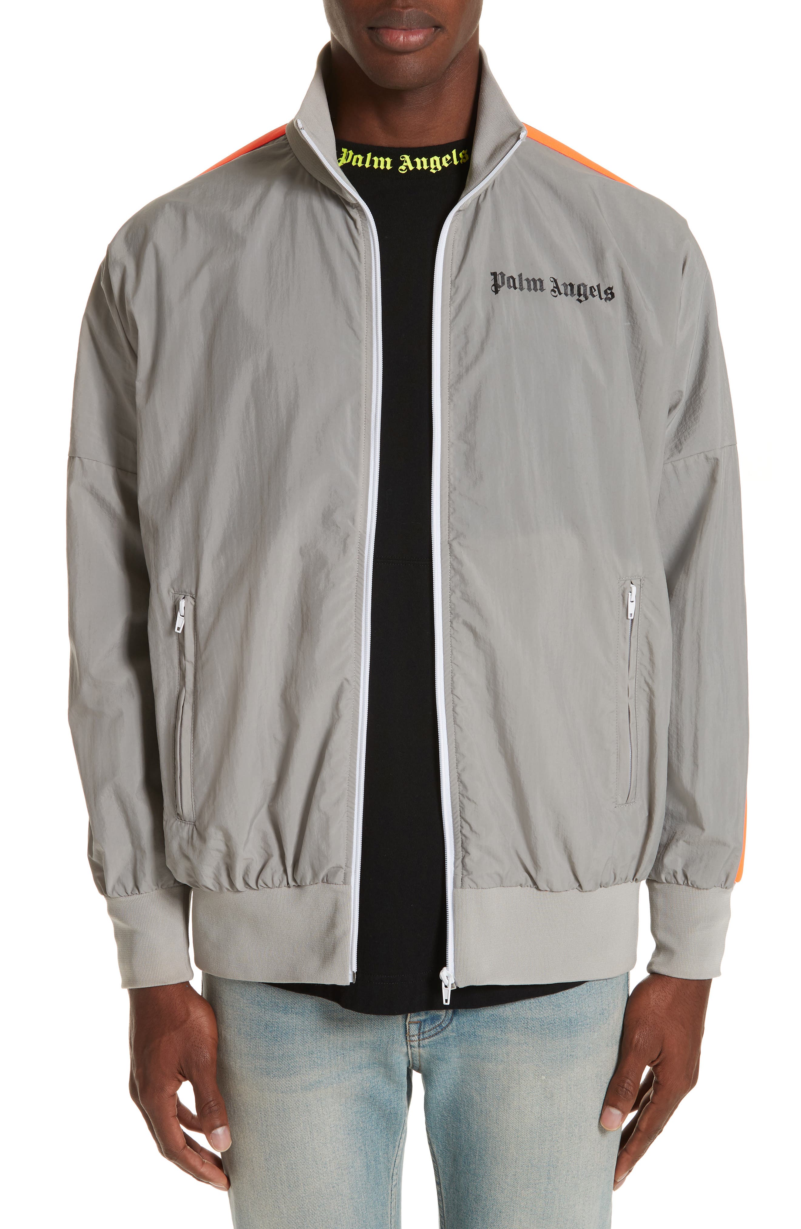 Palm Angels Loose Fit Zip Track Jacket Nordstrom