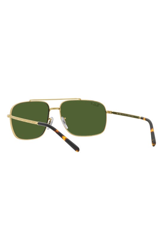 Shop Ray Ban Ray-ban 62mm Polarized Pillow Sunglasses In Yellow Gold