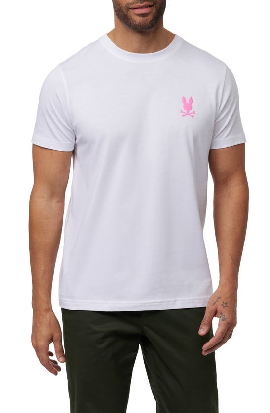 Shop Psycho Bunny Maybrook Back Graphic T-shirt In White