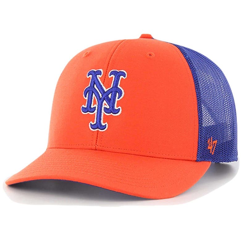 47 ' Orange New York Mets Secondary Trucker Snapback Hat