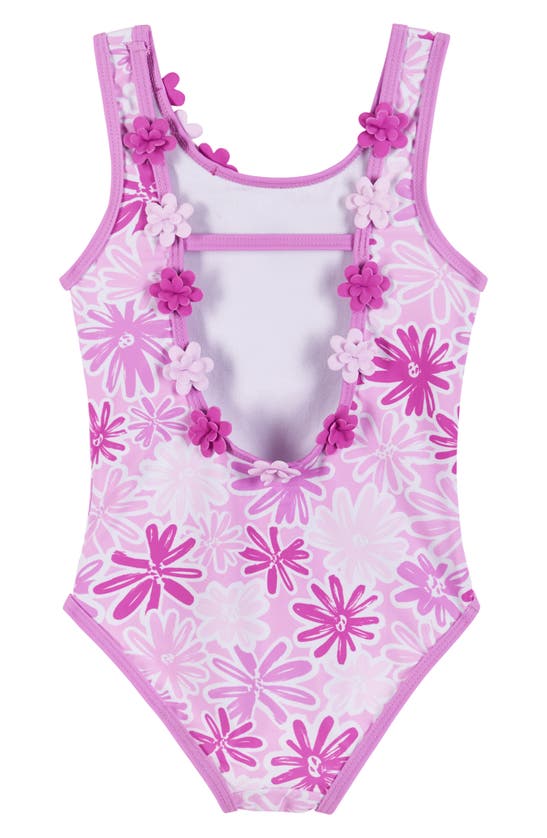 Shop Andy & Evan Kids' Floral One-piece Swimsuit In Pink Floral
