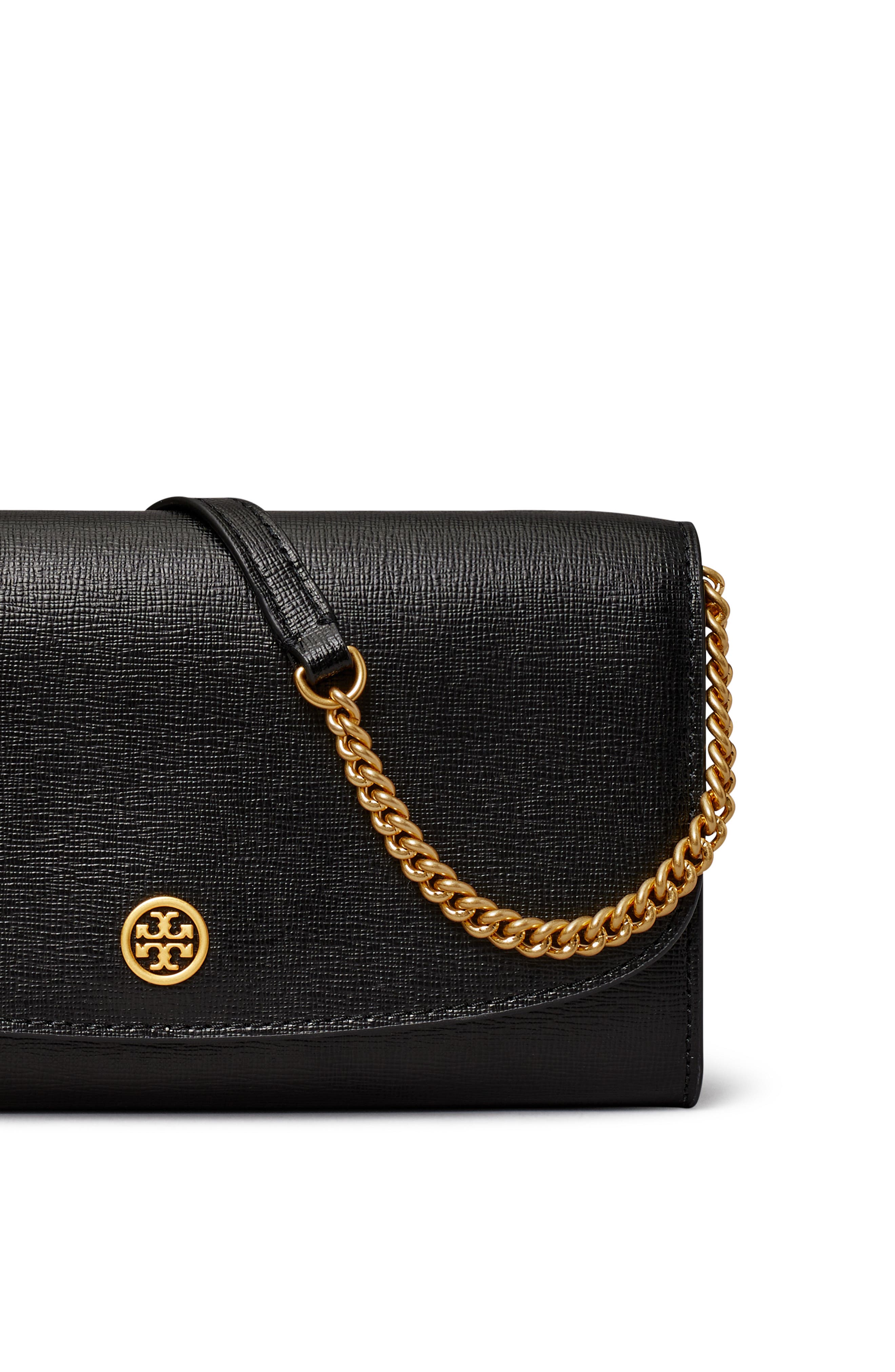 Tory Burch Robinson Leather Wallet on a Chain Nordstrom