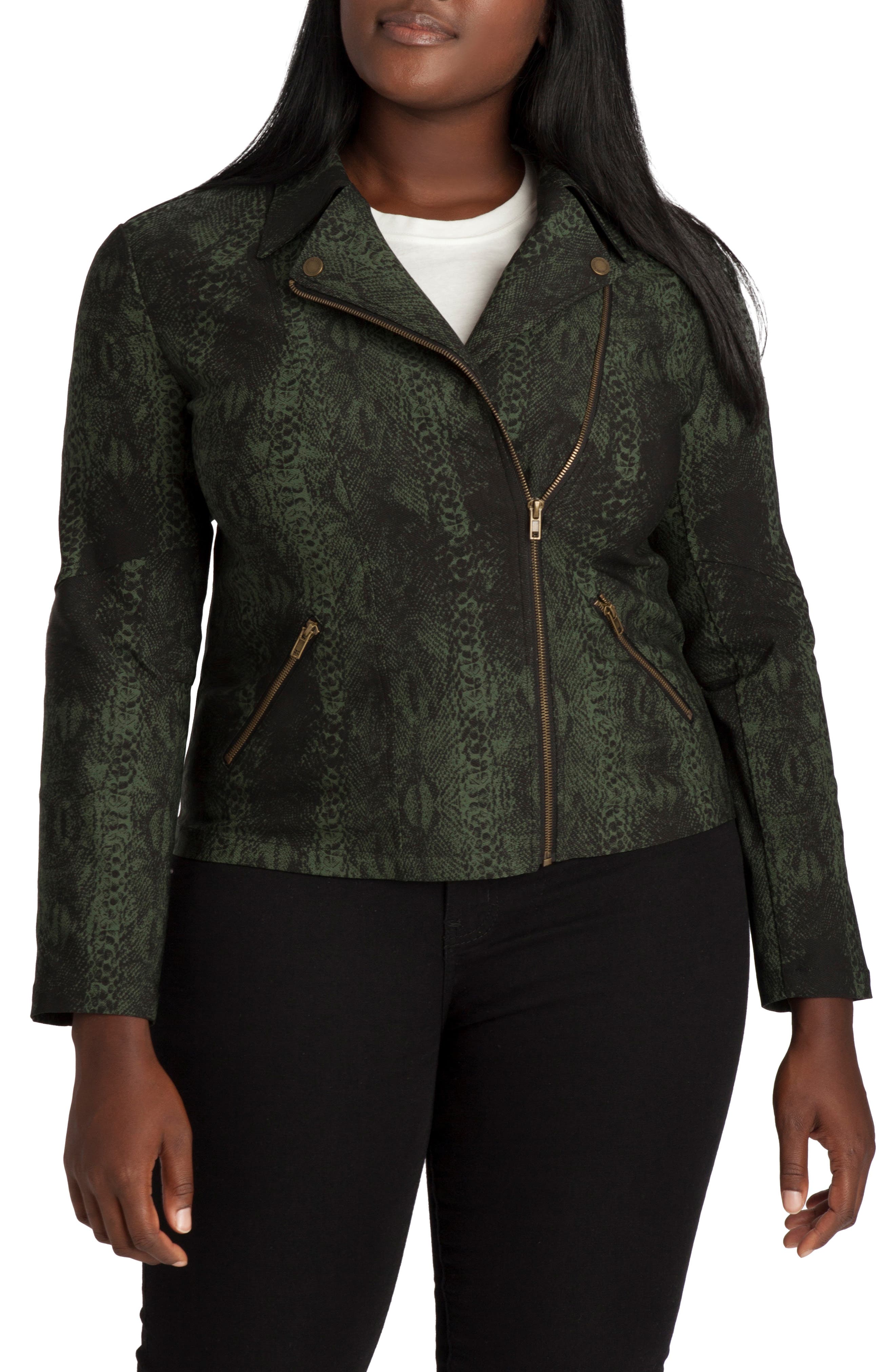 plus size snakeskin jacket