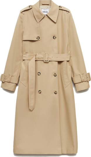 CottonBlendTrenchCoat