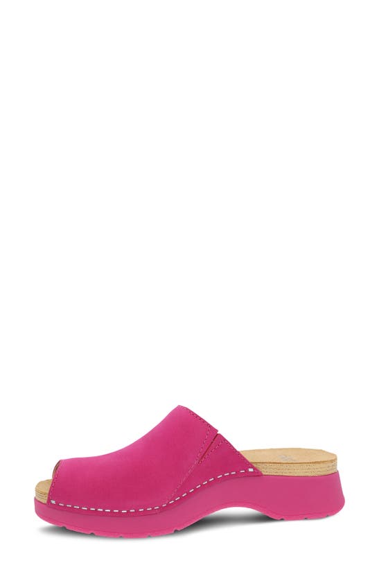 Shop Dansko Ravyn Peep Toe Platform Sandal In Fuchsia