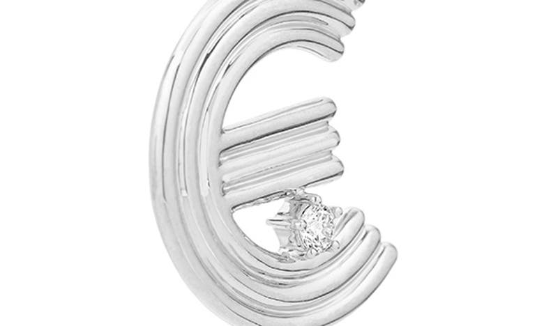 Shop Adina Reyter Groovy Letter Charm Pendant In Silver - E