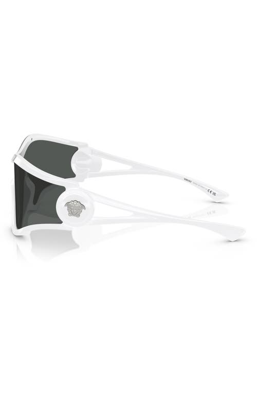 Shop Versace 180mm Irregular Sunglasses In White