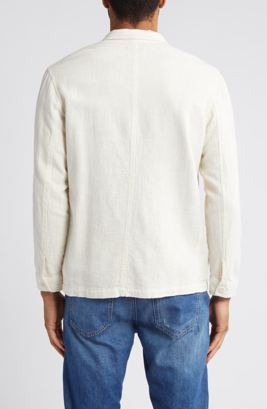 Shop Rails Ambrose Solid Cotton & Linen Shirt Jacket In Ecru