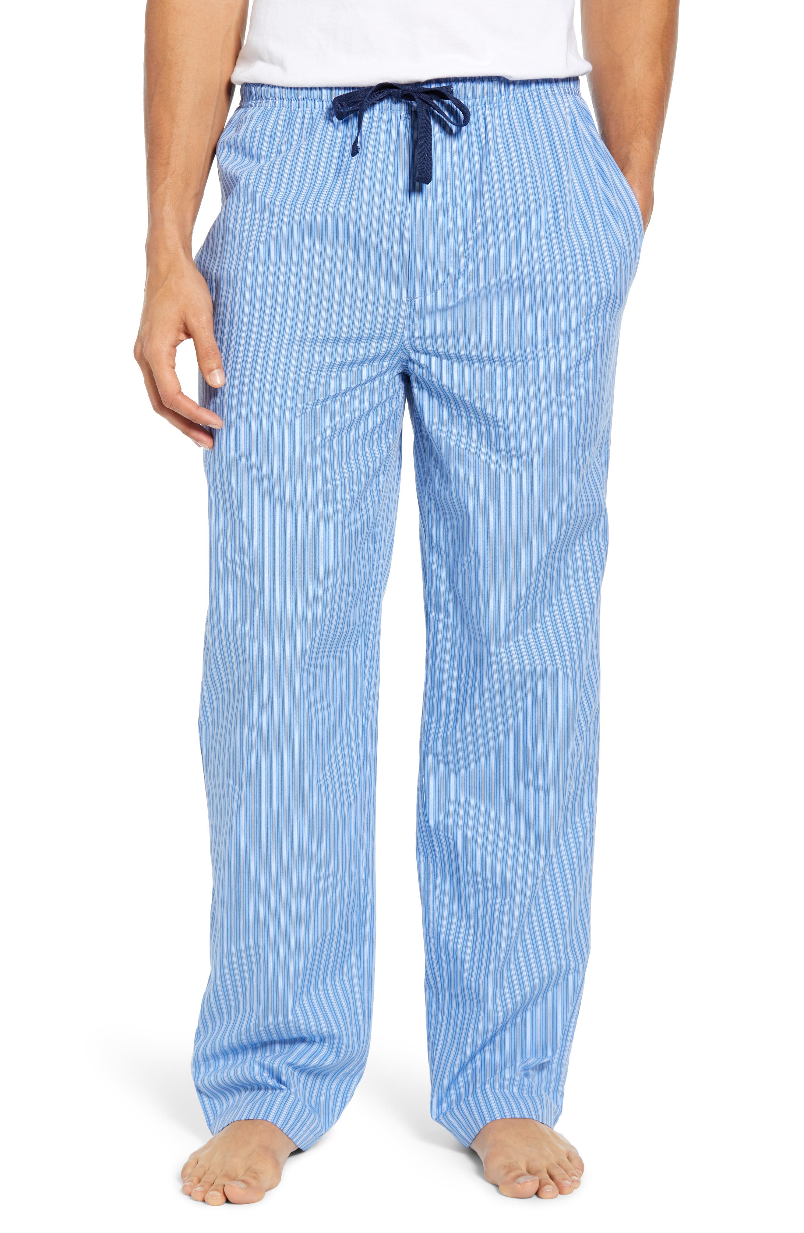 Nordstrom Shop Poplin Pajama Pants, Blue