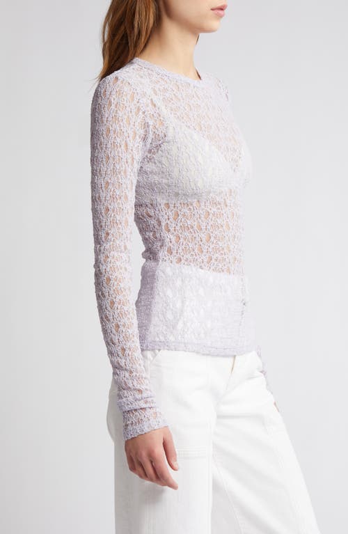 FRAME FRAME SHEER STRETCH LACE TOP 