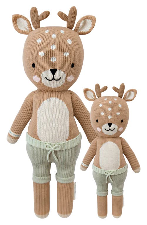 cuddle+kind Elliot the Fawn Stuffed Animal in Brown/Green 