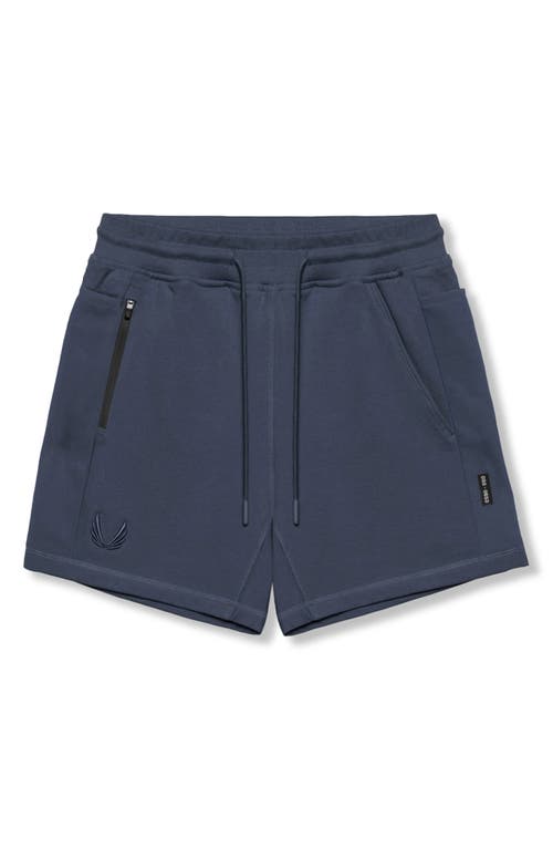 Shop Asrv Tech Terry Sweat Shorts In Navy