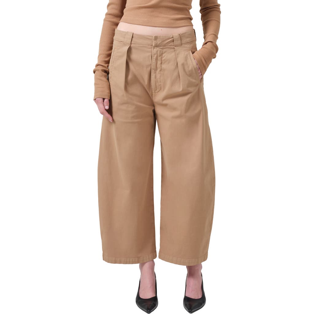 Citizen Of Humanity Citizens Of Humanity Cara Pleated High Waist Crop Pants In Nano