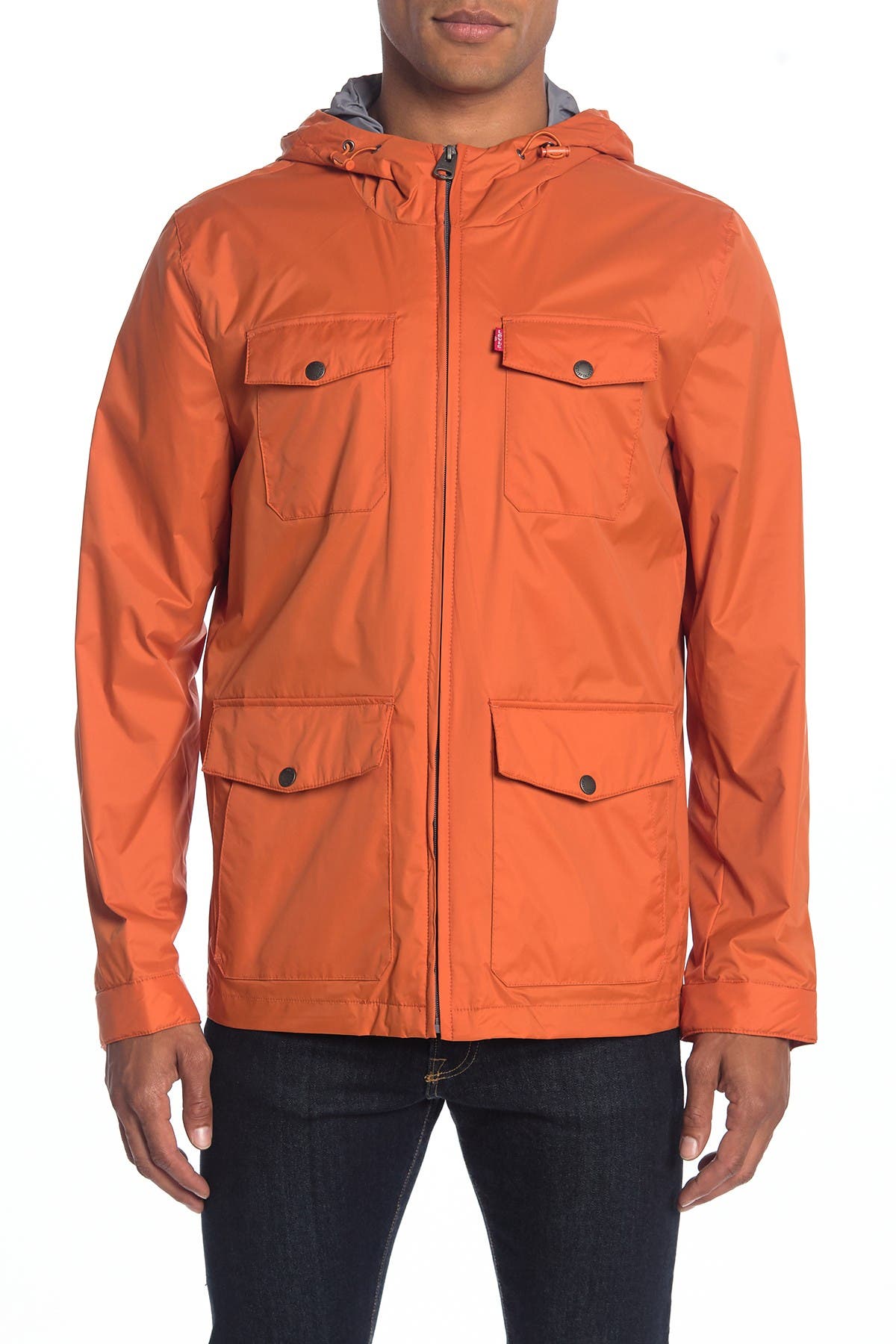 levi's nylon 4 pocket rain jacket