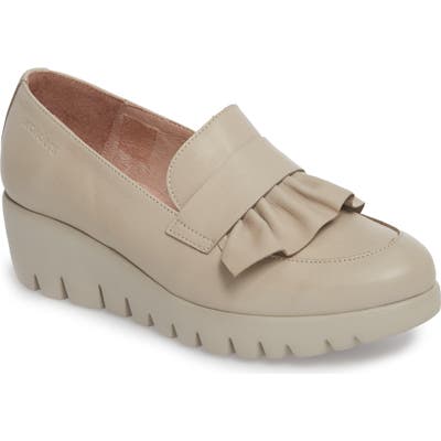 Wonders Loafer Wedge, Grey