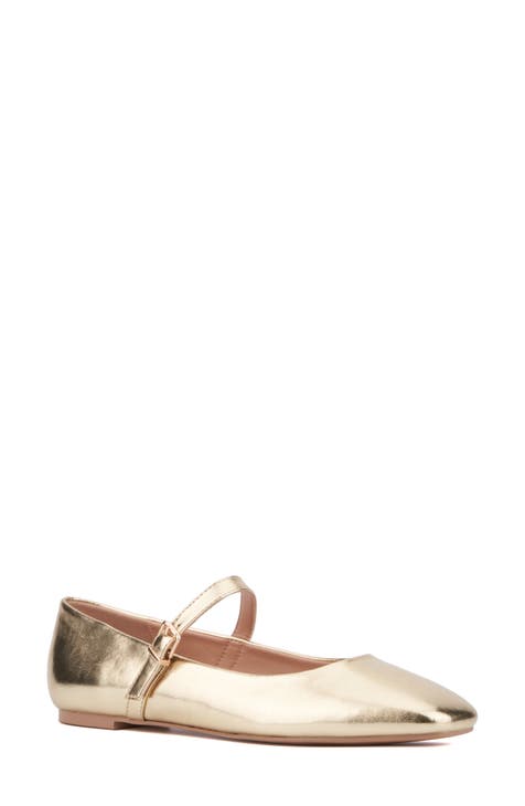 Metallic on sale flats womens