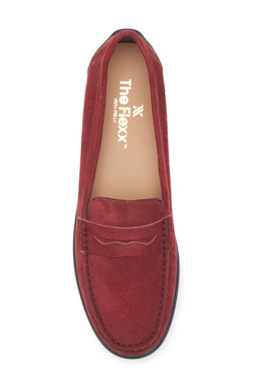 The Flexx Winter Penny Loafer In Bordeaux