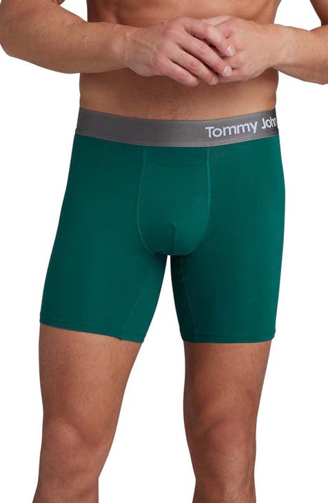 Men's Tommy John 1000023 Cool Cotton Long Leg Boxer Brief (White 2XL) 