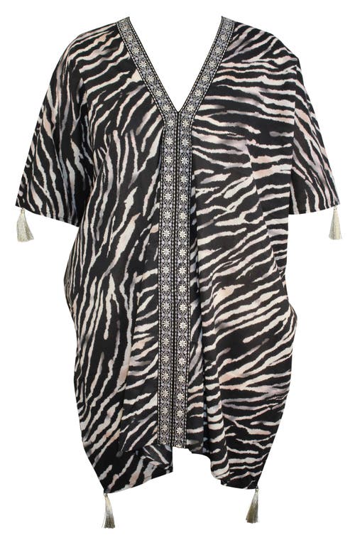 Shop Miraclesuit ® Tiger Sombre Cover-up Caftan In Black/white