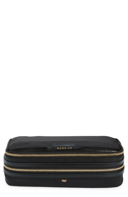 Make-Up Recycled Nylon Cosmetics Zip Pouch in Black