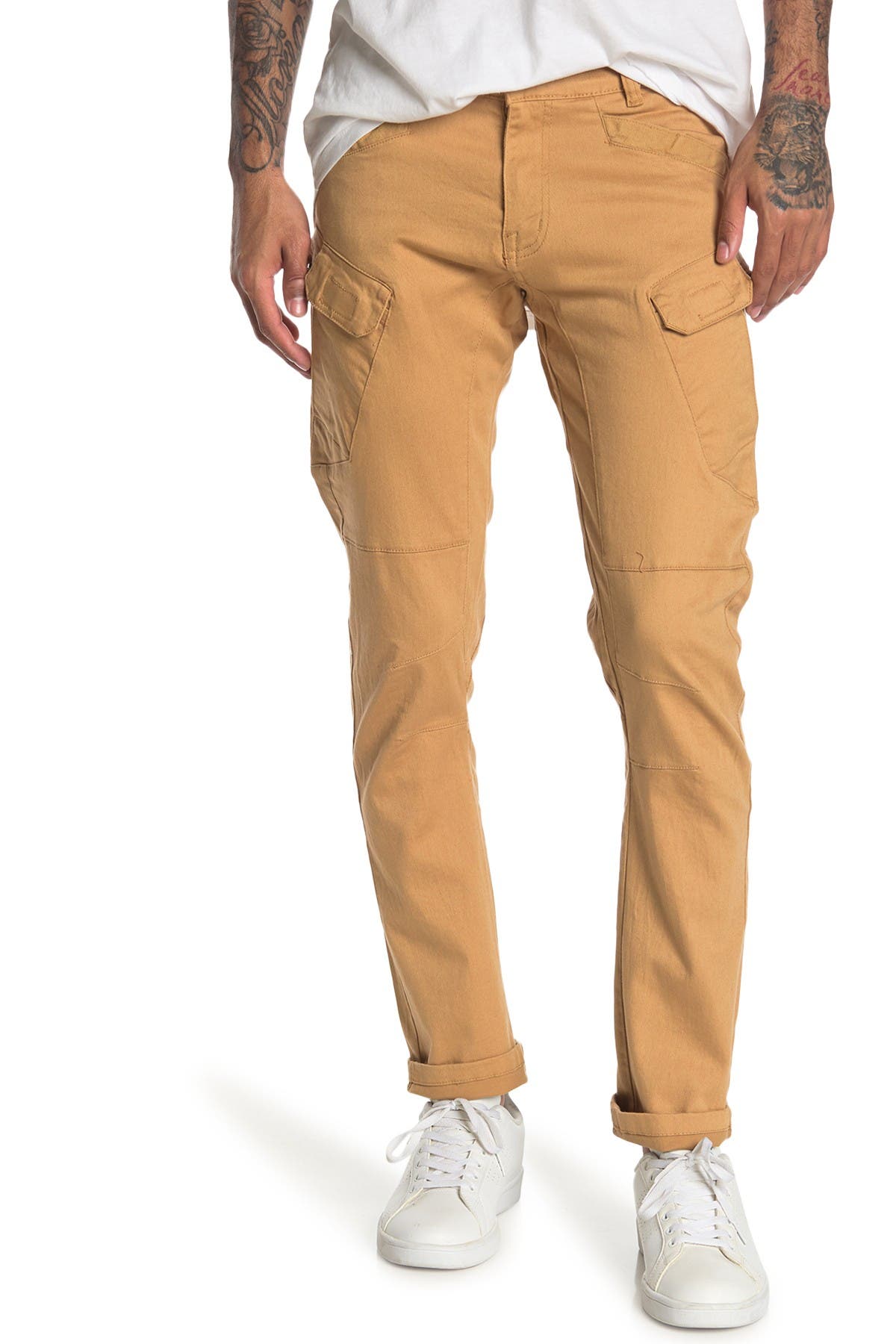 X-ray Slim Cargo Pants In Open Beige