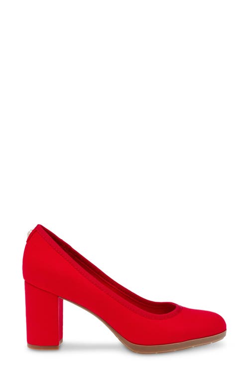 Anne Klein Castana Womens Slip-on Flex Fit Block Heels In Red