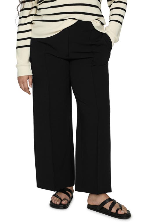 Shop Mango Straight Leg Ankle Pants In Black