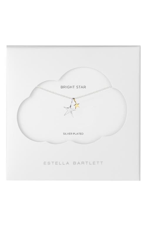 Shop Estella Bartlett Two-tone Double Star Pendant Necklace In Silver/gold