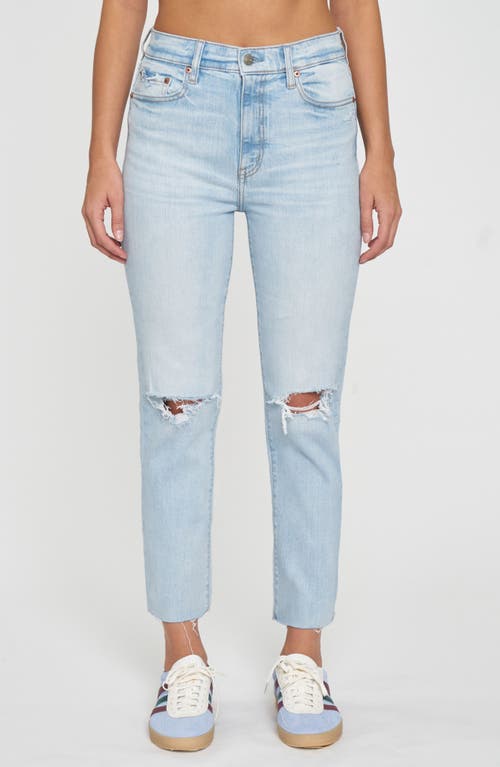 Daze Daily Driver High Waist Crop Slim Fit Jeans In Believer Distressed