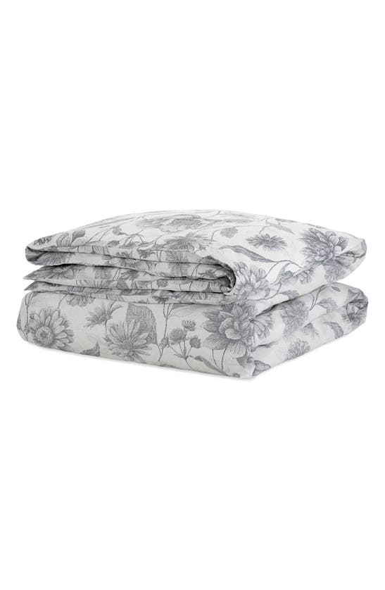 Martex Floral Meadow 100% Organic Cotton Comforter Set In Gray
