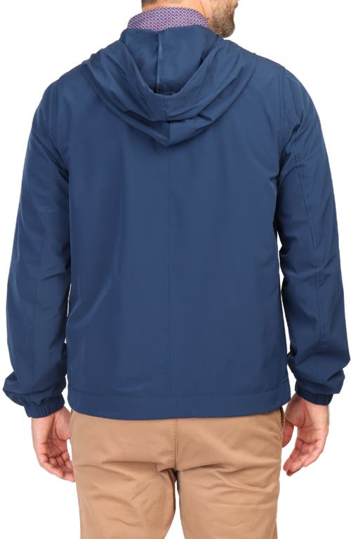 Tailorbyrd Hooded Performance Jacket In Navy