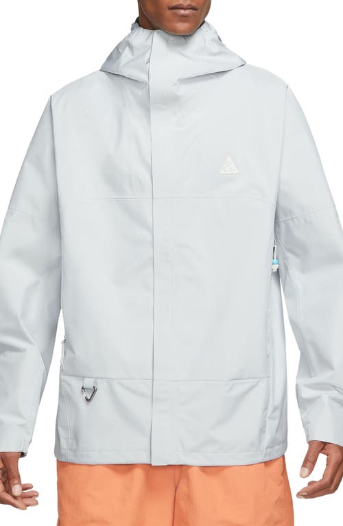 Nike Acg Storm-fit Cascade Rains Packable Rain Jacket In White