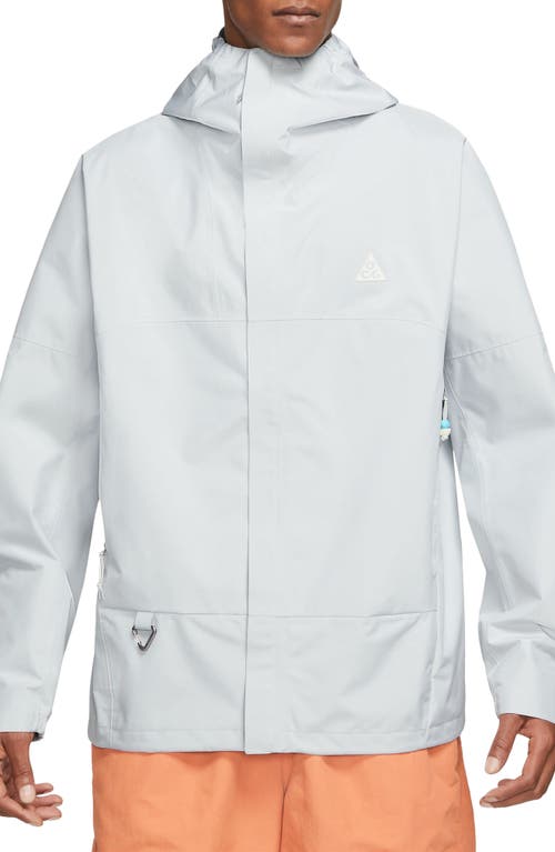 Shop Nike Acg Storm-fit Cascade Rains Packable Rain Jacket In Photon Dust/summit White