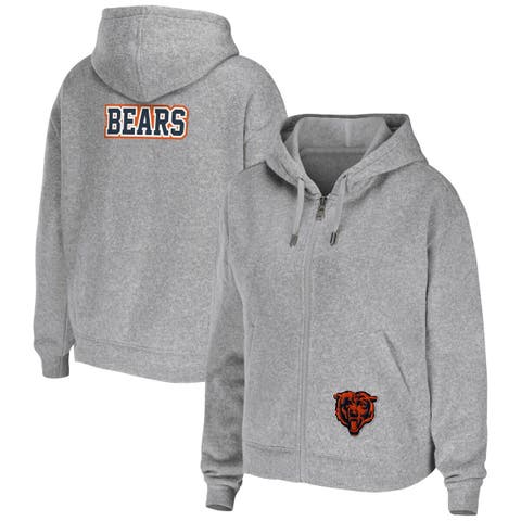 Women's Chicago Bears Antigua Black Parker V-Neck Pullover Sweatshirt