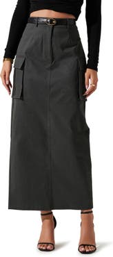 High Rise Cargo Maxi Skirt – ASTR The Label
