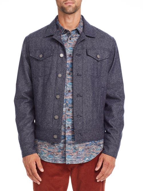 Brooklyn Brigade Solid Trucker Jacket in Navy 