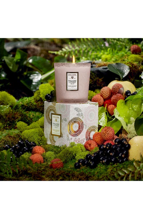 Voluspa Panjore Lychee Embossed Glass Classic Candle In Panjore Lychee