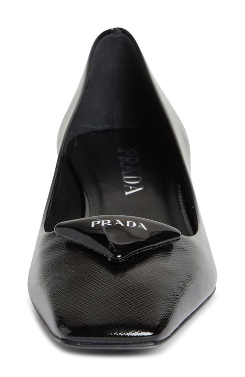 Shop Prada Modellerie Square Toe Pump In Nero