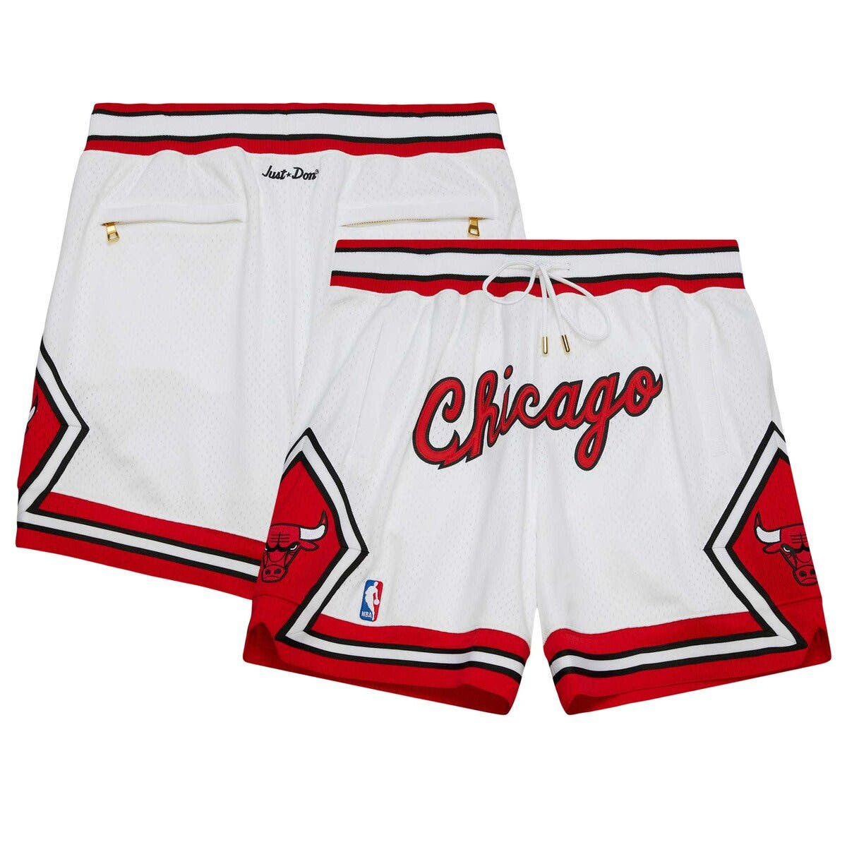 mitchell and ness chicago bulls shorts white