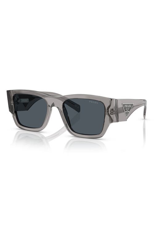 Shop Prada 54mm Square Sunglasses In Transparent Grey