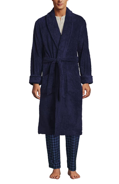 LANDS' END LANDS' END CALF LENGTH TURKISH TERRY ROBE